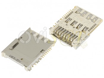Conector con lector de tarjetas SIM y micro SD para Samsung Galaxy S5, G900F, LG G2 mini D620, D620R, G3, D855