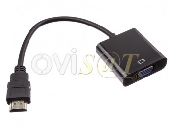 Cable adaptador HDMI a VGA hembra negro