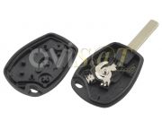 Producto Genérico - Carcasa de la llave con espadin plano para telemando de dos botones para Renault Clio 3
