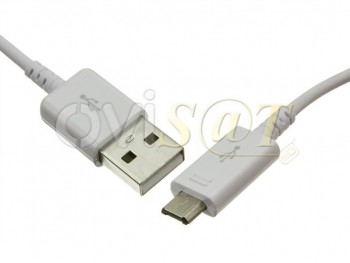 Cable de datos blanco-blanca para Samsung EP-DG925UWE / ECB-DU68WE USB a micro USB