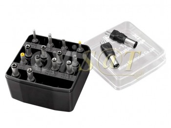 Kit / conjunto de 16 conectores para alimentadores / cargadores con puntas / clavijas intercambiables