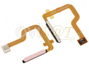 Cable flex con botón sensor / lector de huellas rosa metálico "Metallic rose" para Motorola Moto G42