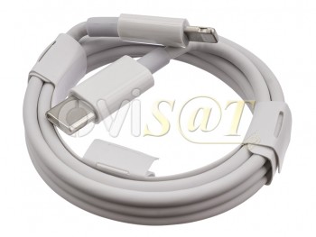 Cable de datos de 8 pines USB tipo C a lightning blanco